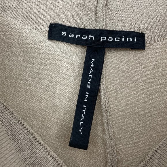 Sarah Pacini Creme bodycon high neck mini dress - Picture 3 of 16